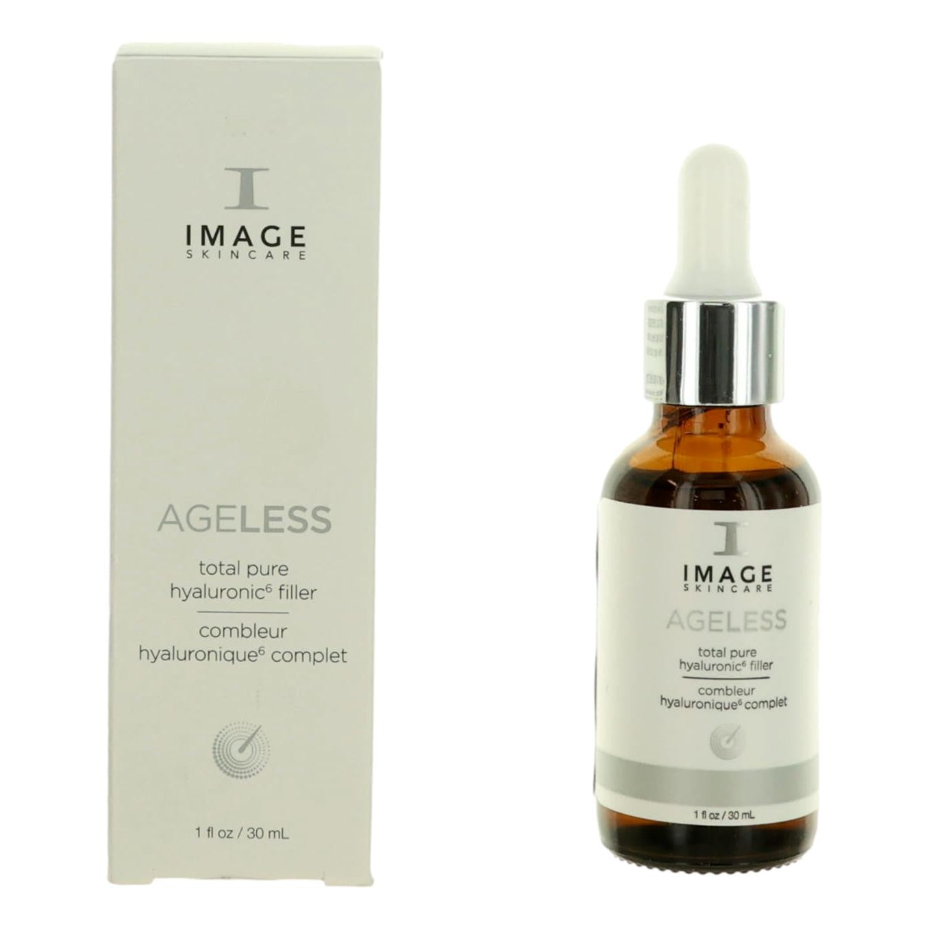 Image Skincare Ageless hyaluronic filler serum bottle with dropper and box