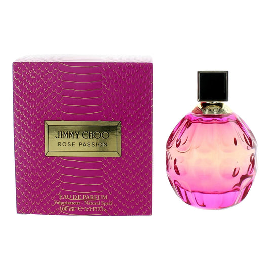 Jimmy Choo Rose Passion eau de parfum bottle and box