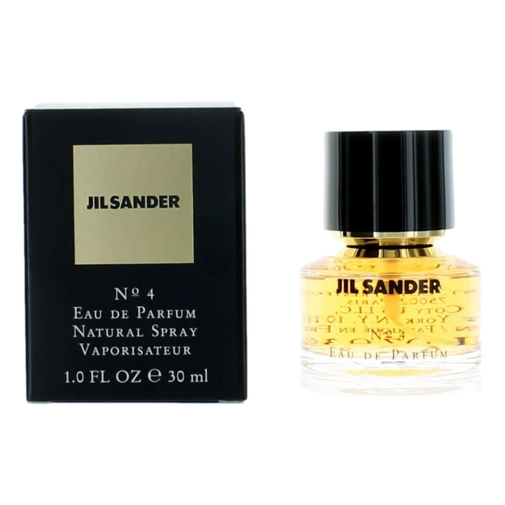 Jil Sander #4 by Jil Sander, 1 oz EDP Spray for Women in elegant packaging, showcasing floral amber notes.