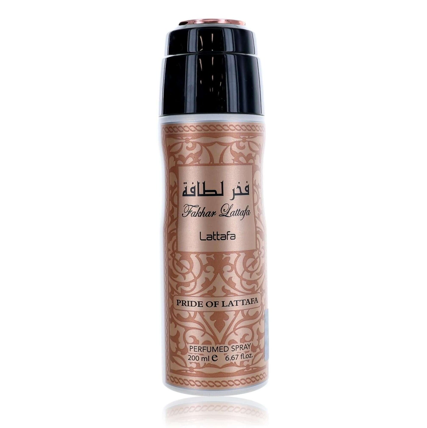 Fakhar by Lattafa perfumed deodorant spray for women, black cap, 200 ml