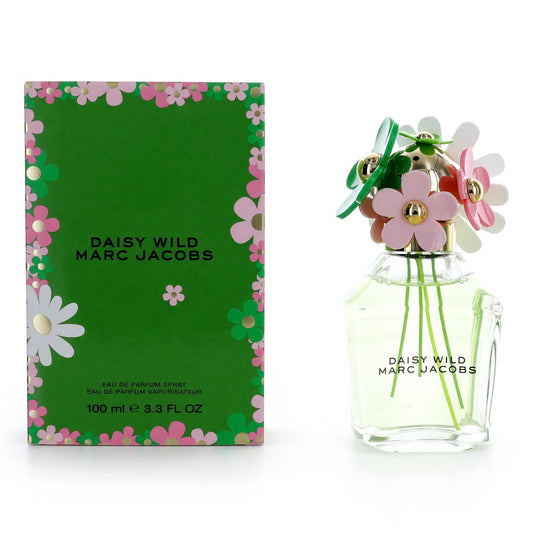 Women's Marc Jacobs floral EDP spray bottle with daisy-shaped cap and matching box