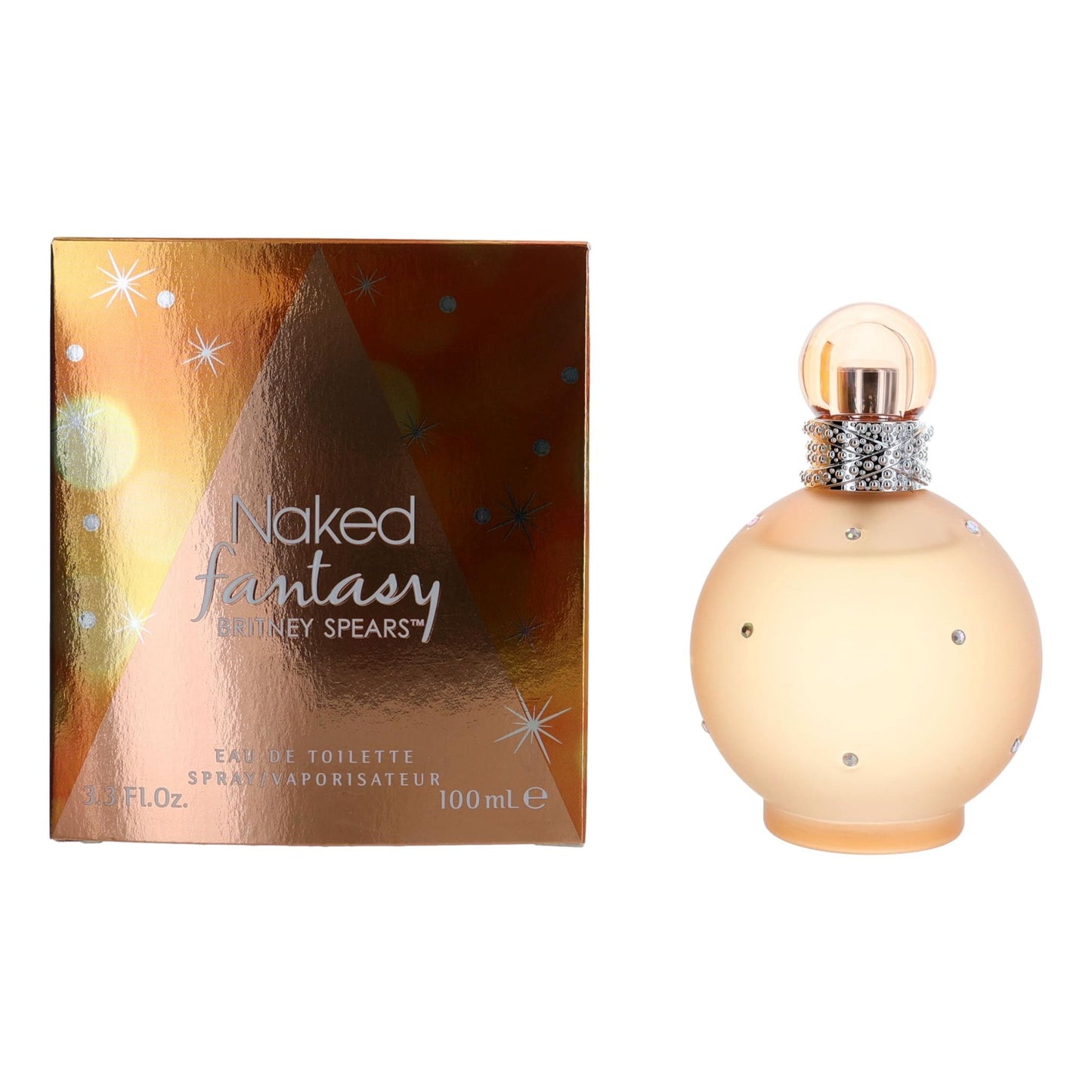 Women’s Naked Fantasy EDT spray set with glass perfume bottle and gift box