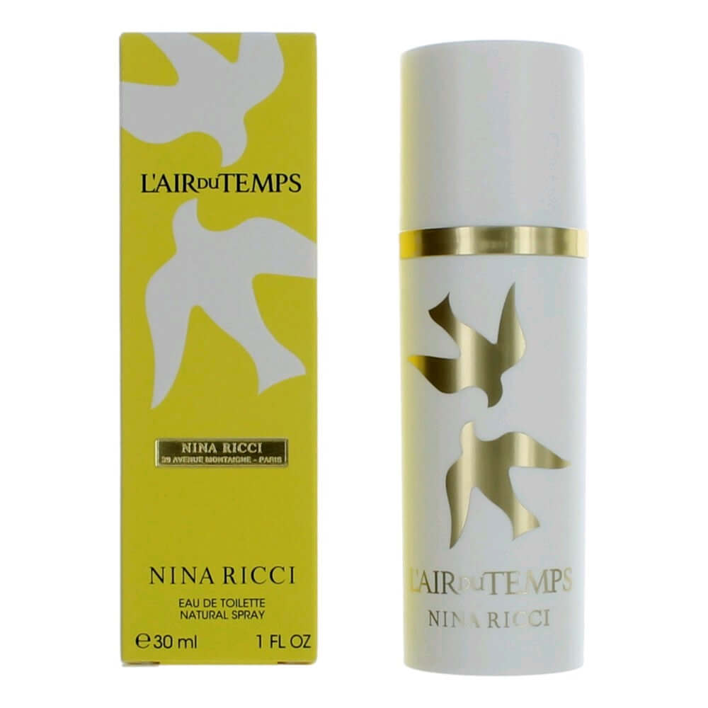 Nina Ricci L'air du Temps EDT spray for women, white bottle with gold details and box