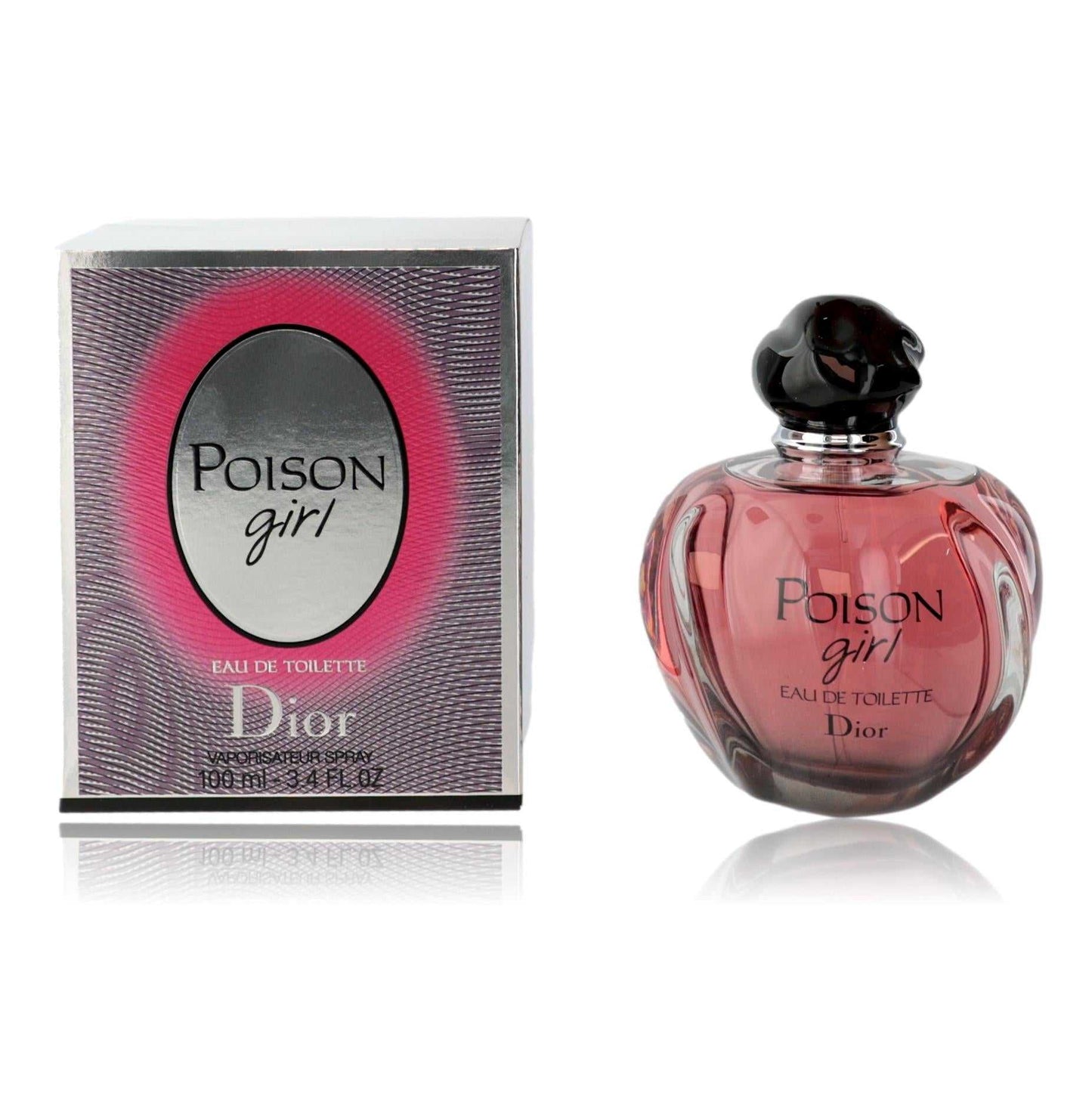 Dior Poison Girl women's Eau de Toilette spray, pink glass bottle with black cap