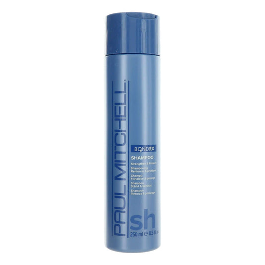 Paul Mitchell Bond Rx shampoo bottle, blue plastic with cap
