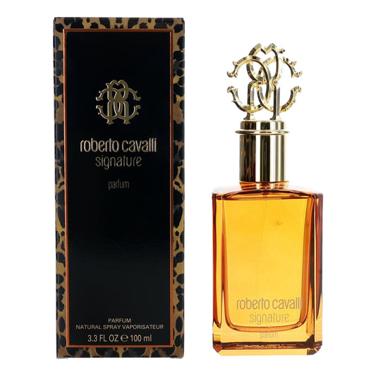 Women's Roberto Cavalli Signature eau de parfum spray, amber glass bottle with gold cap