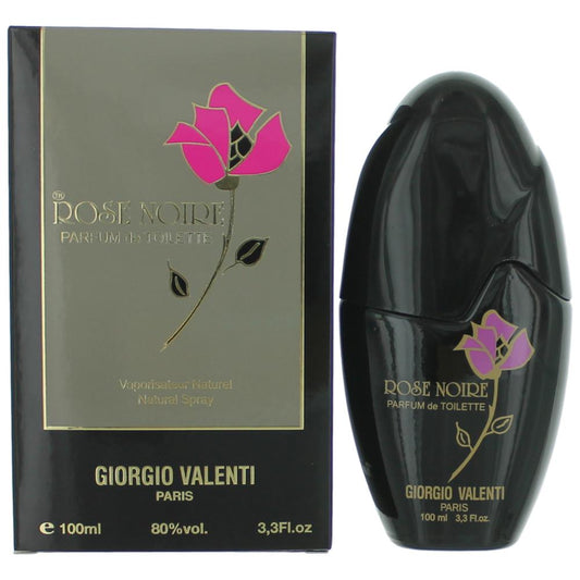 Giorgio Valenti toilette perfume spray, rose-themed bottle and box, 100 ml, 3.3 fl oz