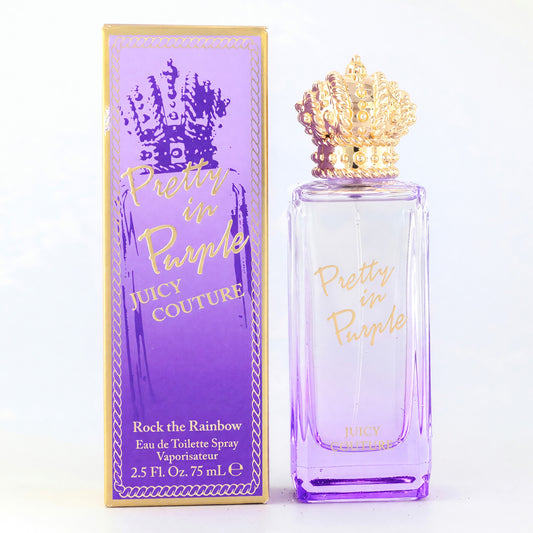 Women’s purple Pretty in Purple EDT spray bottle with gold-toned cap