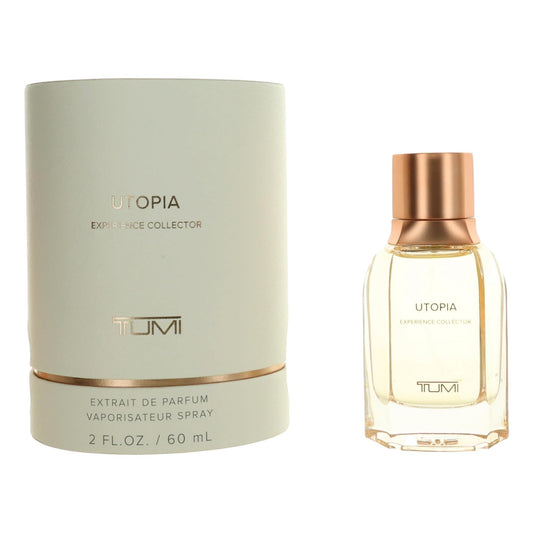 Utopia Experience Collector extrait de parfum spray bottle with rose-gold cap and label