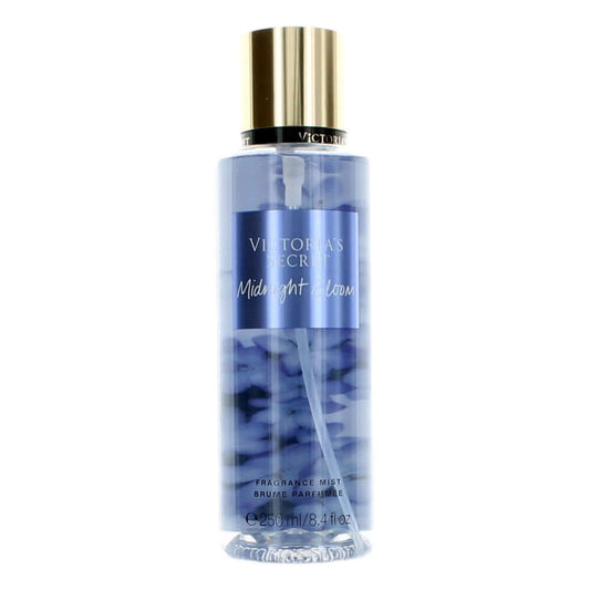 Midnight Bloom by Victoria's Secret, 8.4 oz Fragrance Mist for Women in a sleek bottle with a gold cap.
