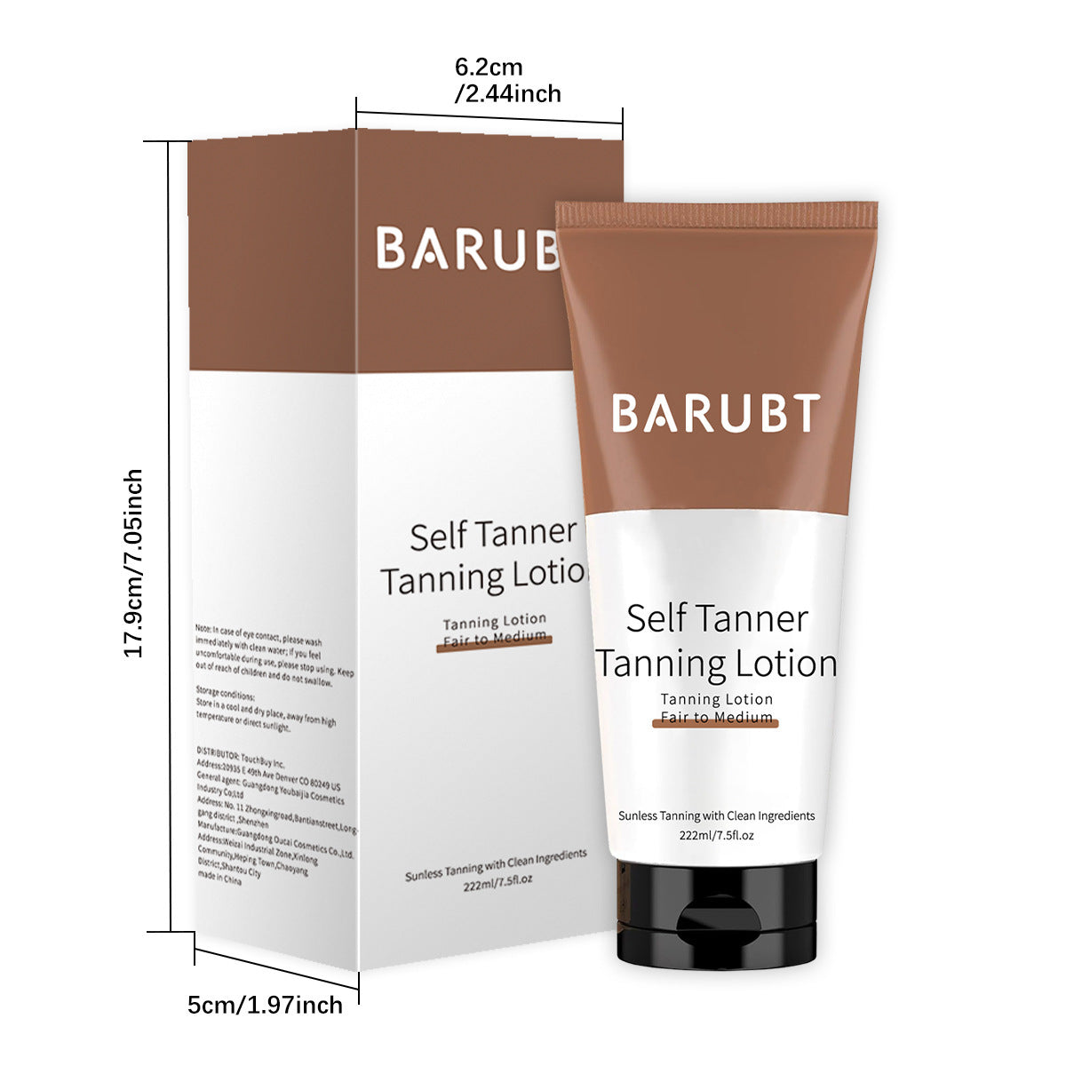 Self-drying Sun Tanning Body Lotion Neck Cream