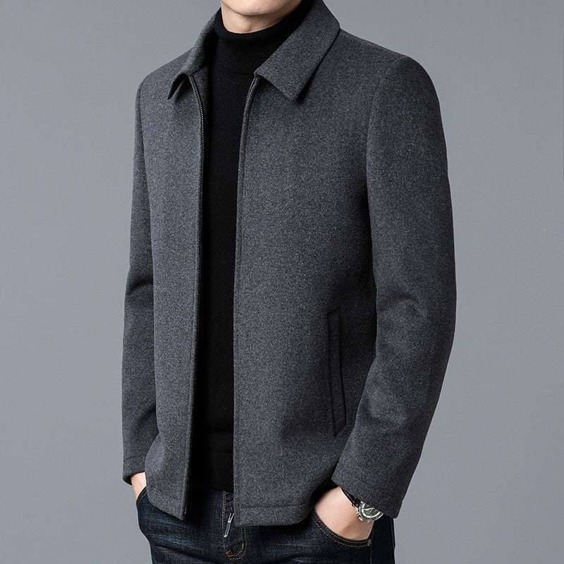 men's casual woolen jacket