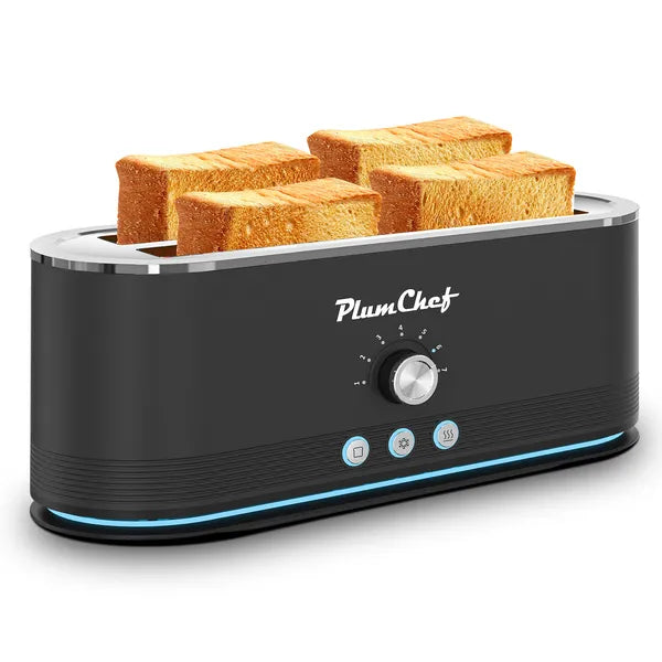 4-Slice Stainless Steel Toaster - 1350W with 7 Browning Levels