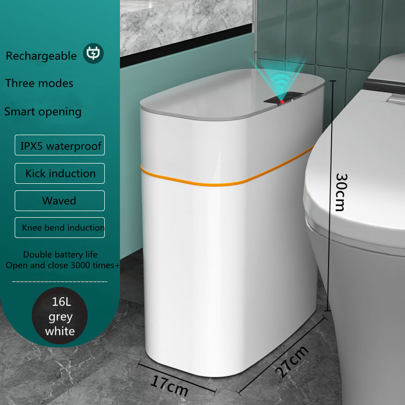 Smart Trash Can With Lid For Bedroom And Living Room Kitchen Storage Box Trash Can Induction Small Car Box Automatic Smart Dustbin Smart Trash Bin - Ectron Online