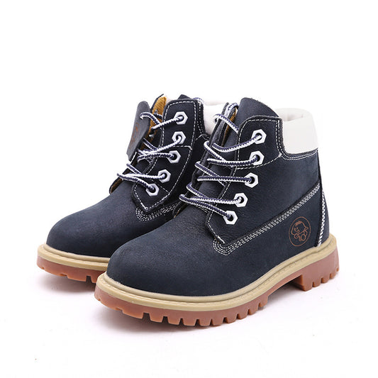 Children's Yellow Leather Martin Boots Small Yellow Leather Shoes Children's La | Ectron Online
