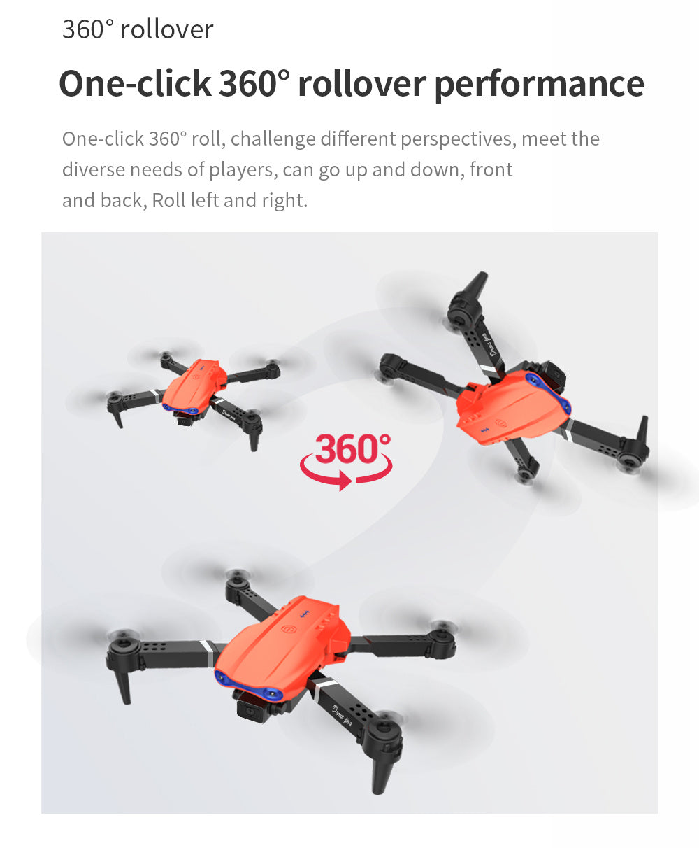 The Battery Configuration Of The E99 Smart Camera Drone Features Real-time Image Transmission From A Single Camera. It Has One-click Touch And Landing Functions. This Is A Foldable Remote-controlled D