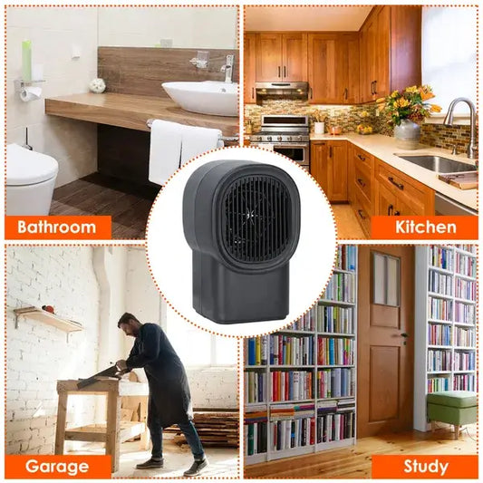 400W Portable Electric Space Heater - Mini Desktop Fan Heater