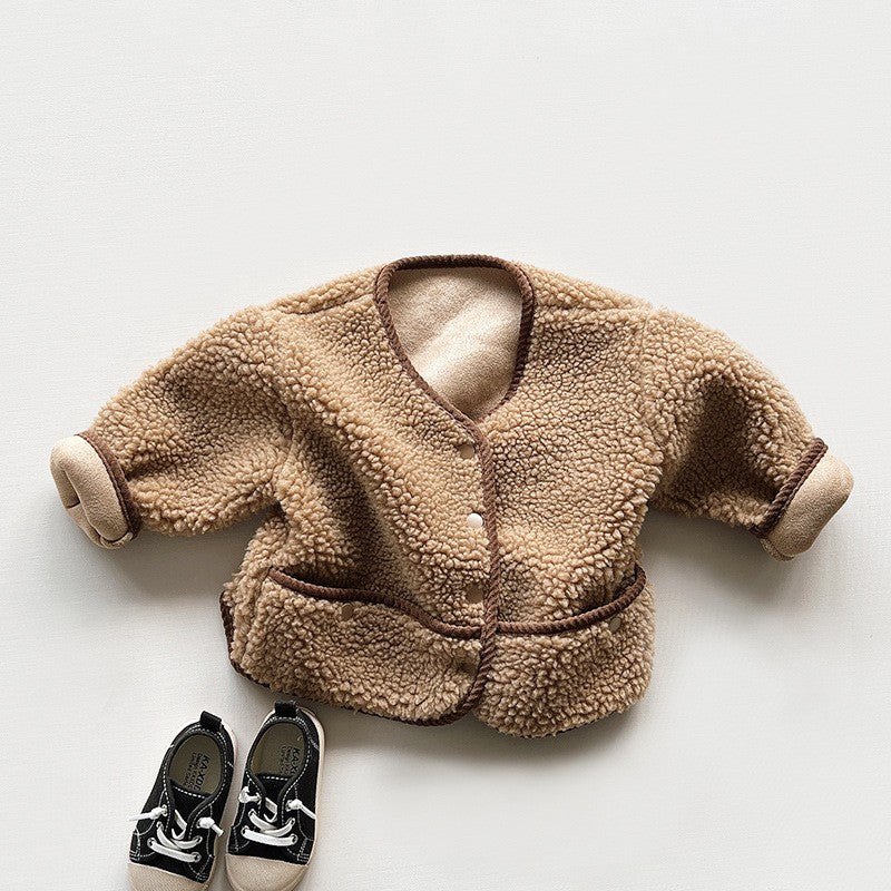Children's Fur Coat Boys And Girls Plush Jacket