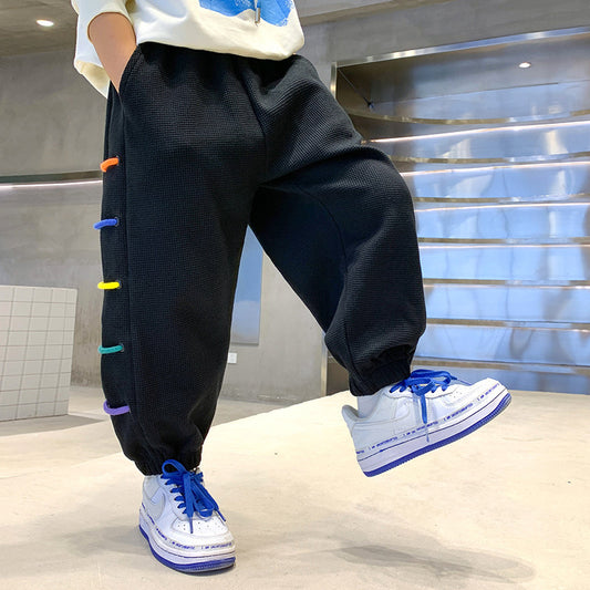 New Boys' Plus Velvet Wide Casual Pants Boys Plus Velvet Thick New Wide Casual P | Ectron Online