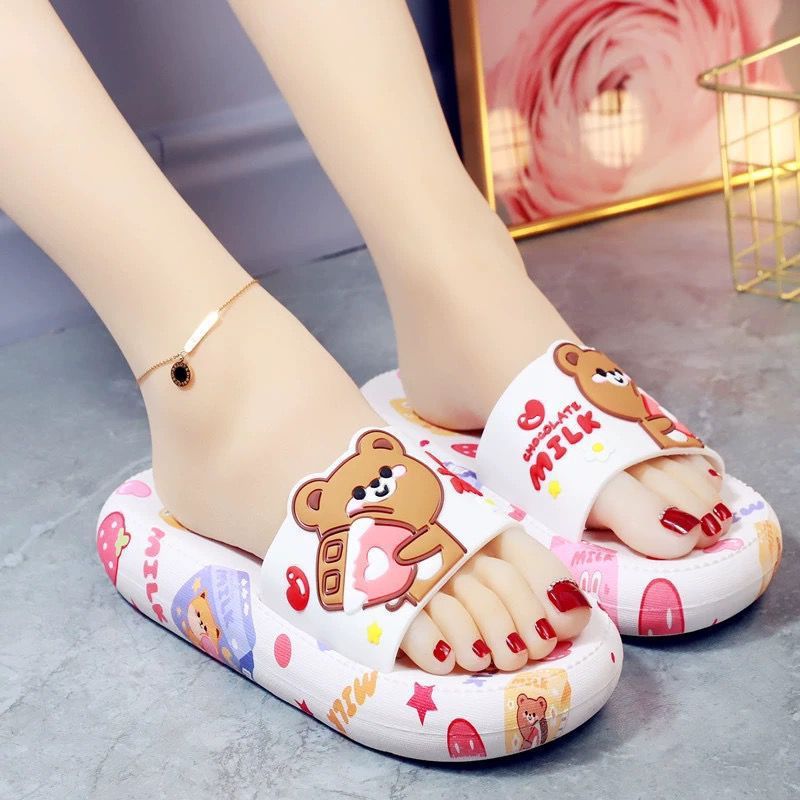 Cartoon Thick Flip-flops Home Indoor Non-slip Soft Bottom