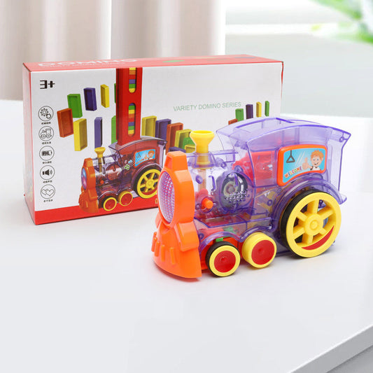 Domino Train Toys Baby Toys Car Puzzle Automatic Release Licensing Electric Building Blocks Train Toy - Ectron Online