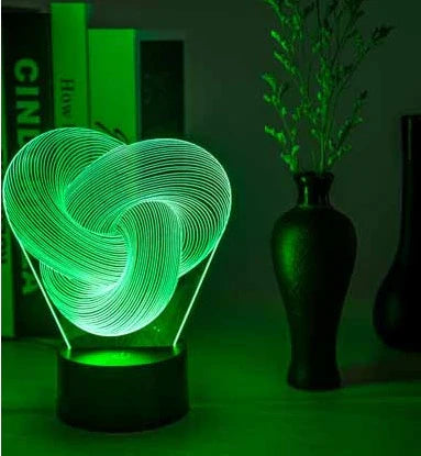 Twist Abstract LED 3D Night Light Touch Colorful Acrylic 3D Table Lamp Decoration Lighting Baby Sleeping Mood Lamp Best Gift - Ectron Online