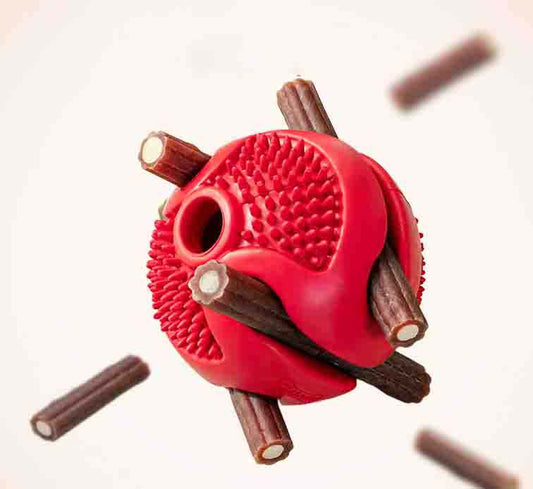 Rubber leakage food ball solitary card food device elastic solid ball teeth cleaning and grinding - Ectron Online