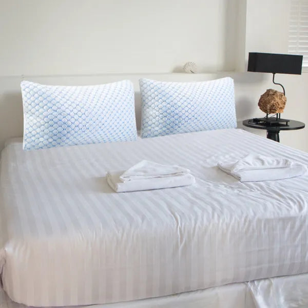 2-Pack Cooling Gel Memory Foam Pillows | Ventilated Queen Size Set