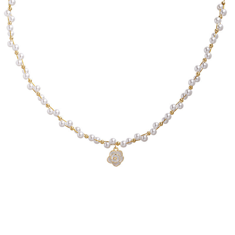 Butterfly Pearl Necklace Female Clavicle Chain Accessories