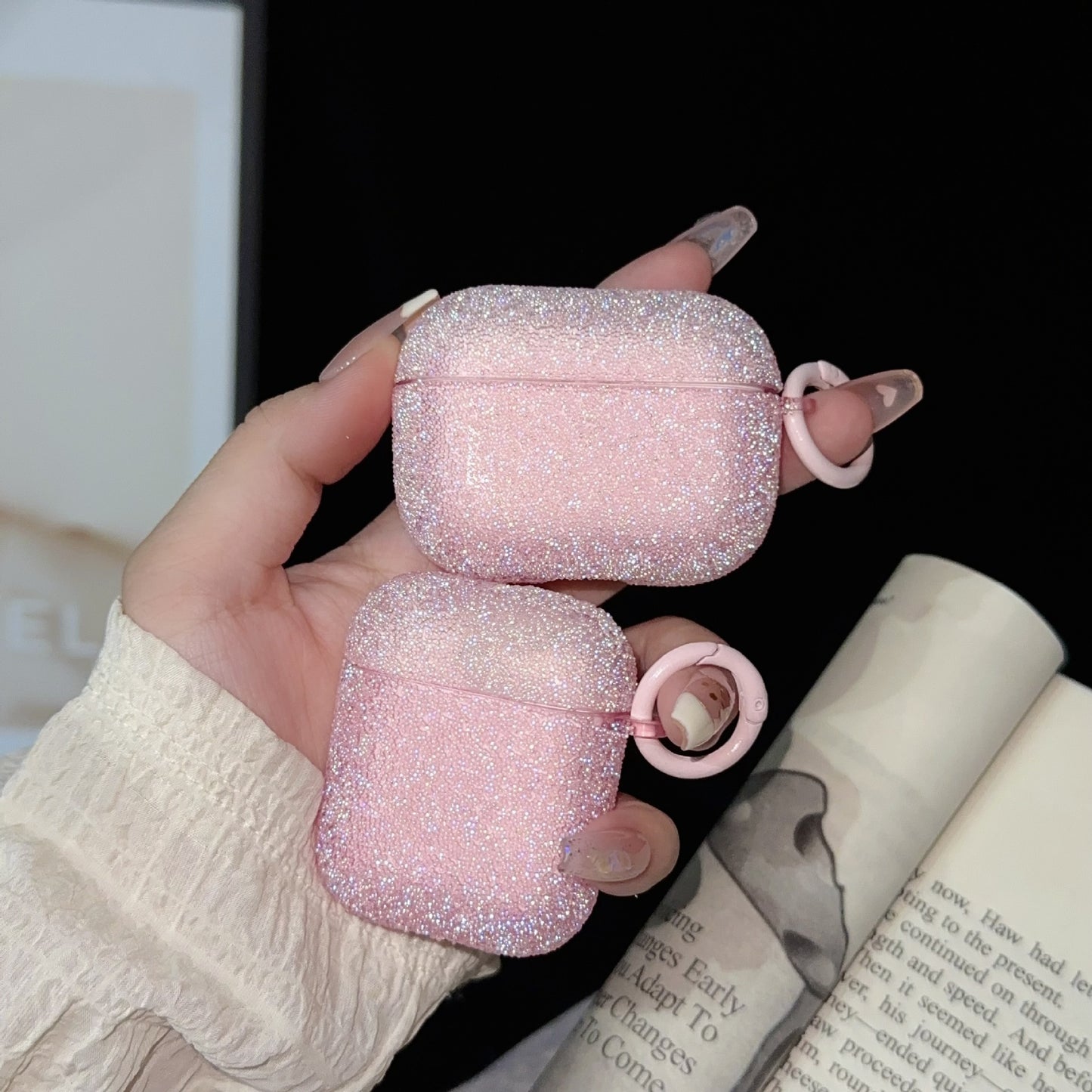 Fine Rhinestone Crystal Particle Bluetooth Headset Protective Cover Earphone Case - Ectron Online