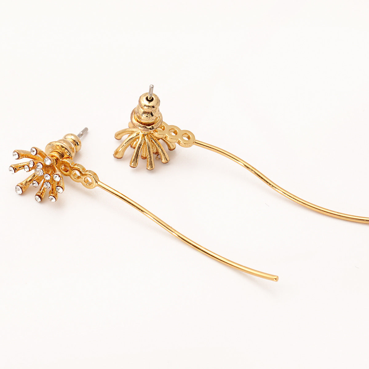 Female Versatile Long Slimming Floral Earrings