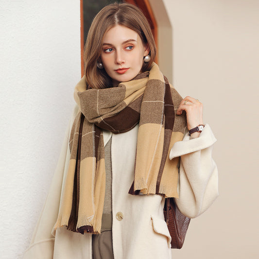 Women's Thick Cashmere Shawl Winter Artificial Cashmere Shawl Women's | Ectron Online