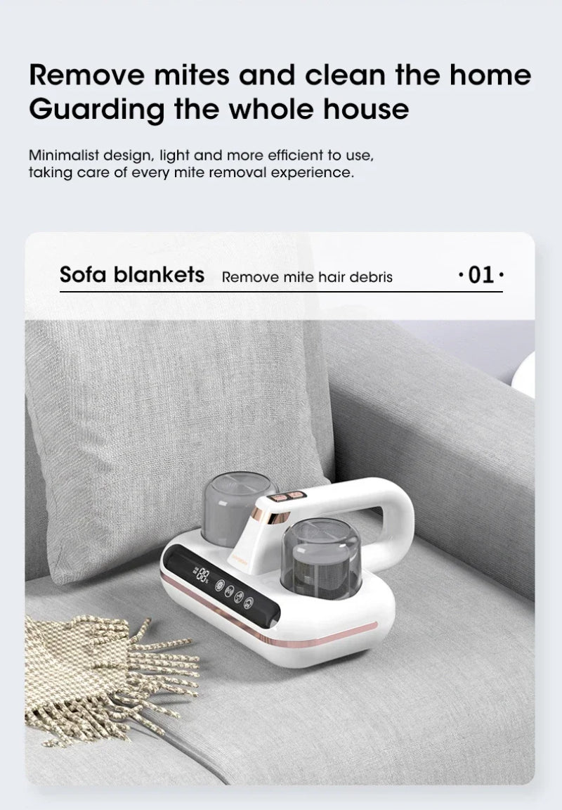 New Mattress Vacuum Mite Remover Cordless Handheld Cleaner Powerful Suction For Cleaning Bed Pillows Home Supplies - Ectron Online