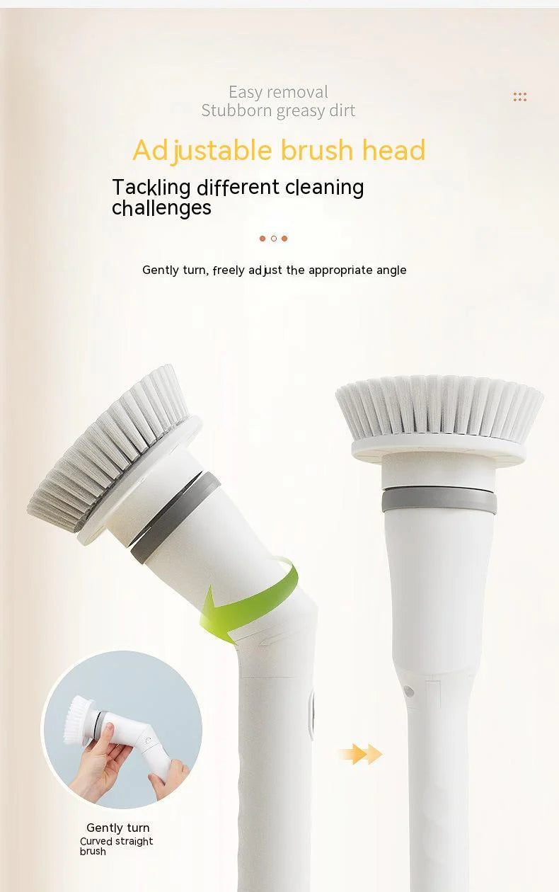 Electric Scrubber Cleaning Wall Long Handle Elbow Telescopic Multifunction Cleaning Brush - Ectron Online