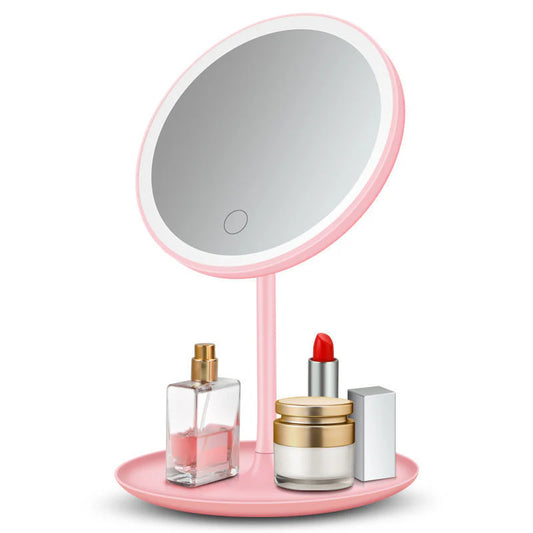 Hot-Selling Makeup Mirror Led Light Mirror Portable Three-Color Adjustable Vanity Mirror Desktop Beauty Dormitory Makeup Mirror With Light - Ectron Online
