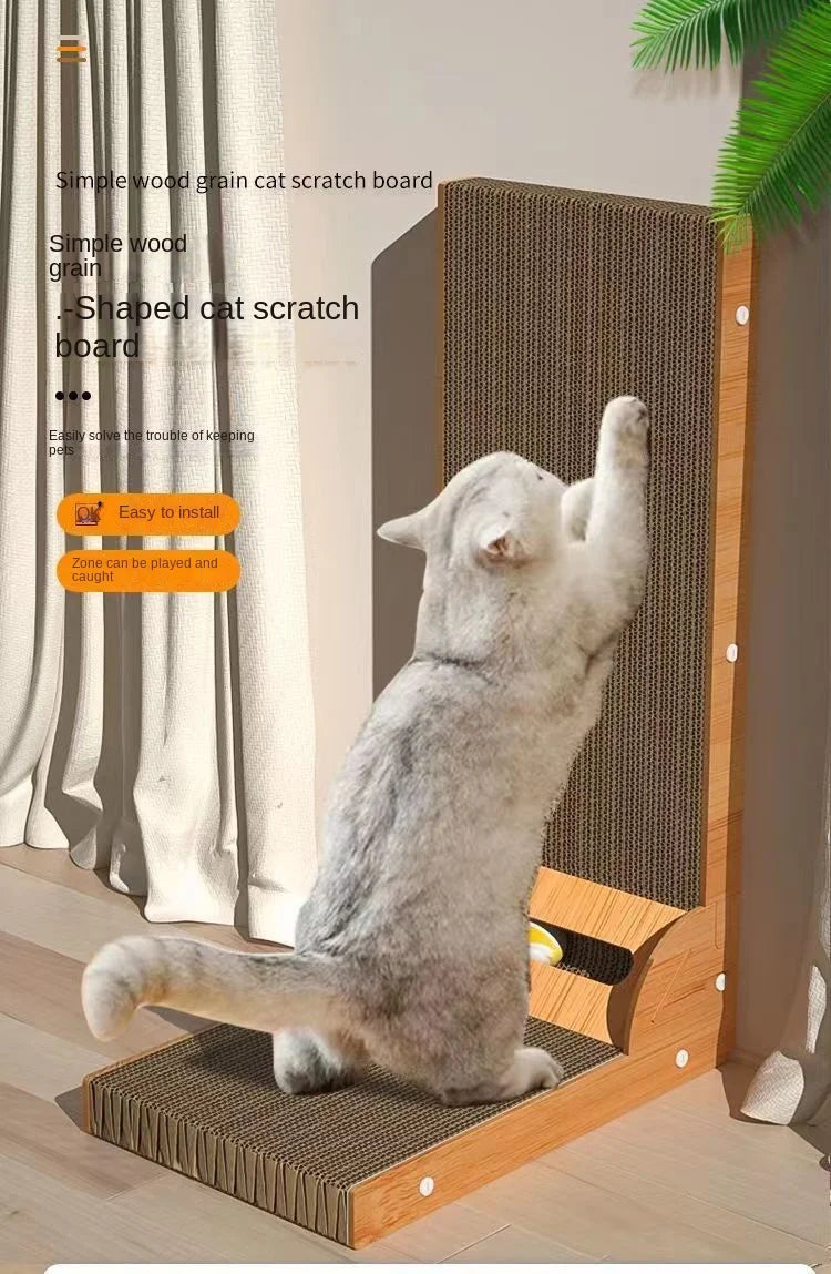 Furniture Cat Scratching Post L-shaped Cat scratch Board Wear-resistant Cat Scrapers Training Grinding Claw ToysCat Scratcher - Ectron Online