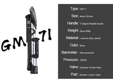 High-pressure bicycle pump - Ectron Online
