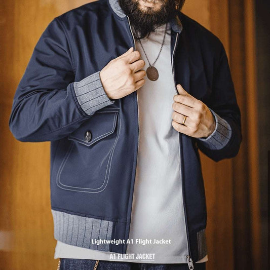 Men's Bomber Jacket - Fashionable Color Contrast Patchwork Bomber Jacket Men's Fashion All-matching | Ectron Online