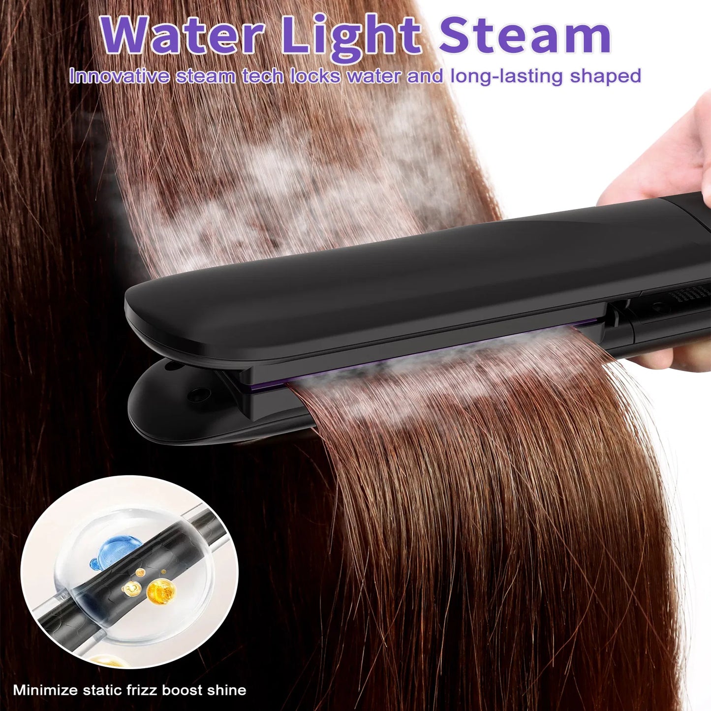 Professional Titanium Steam Hair Straightener
