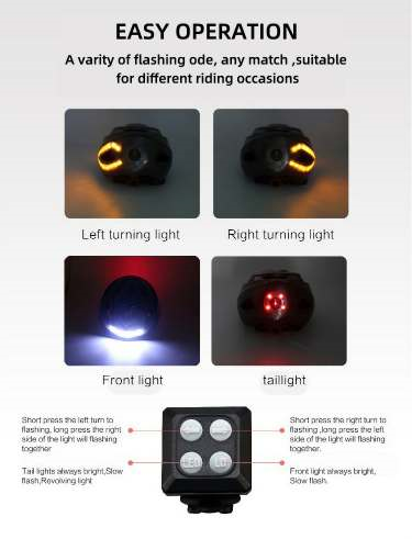 Intelligent steering helmet led bicycle equipment - Ectron Online