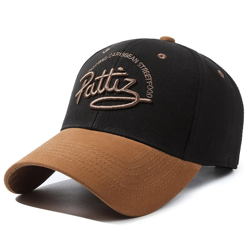Black and brown cap