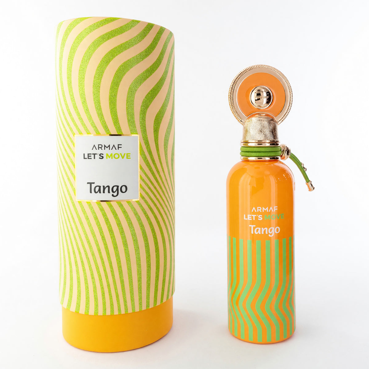 Men's Armaf Let's Move Tango eau de parfum spray with striped bottle and box
