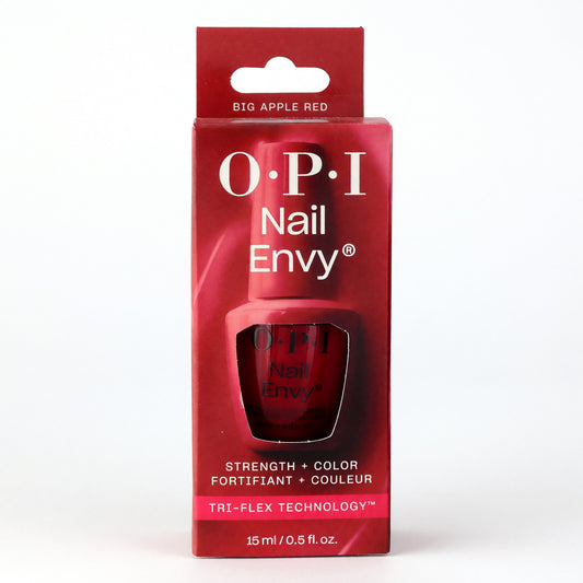 OPI Nail Envy nail strengthener Big Apple Red, 0.5 fl oz in red retail box