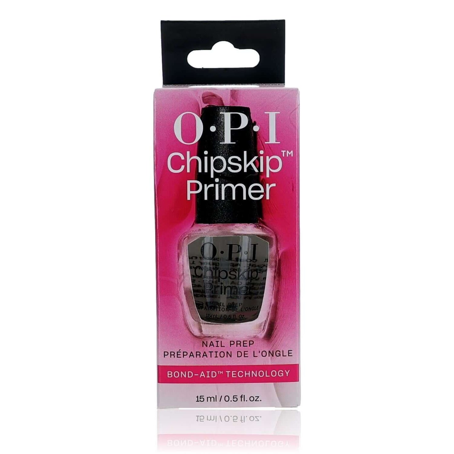 OPI ChipSkip Primer nail prep coat, 0.5 fl oz bottle in pink blister package