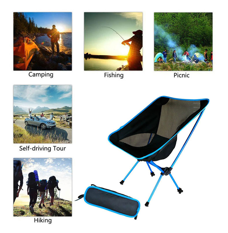 Travel Ultralight Folding Chair Superhard High Load Outdoor Camping Chair Portable Beach Hiking Picnic Seat Fishing Tools Chair - Ectron Online