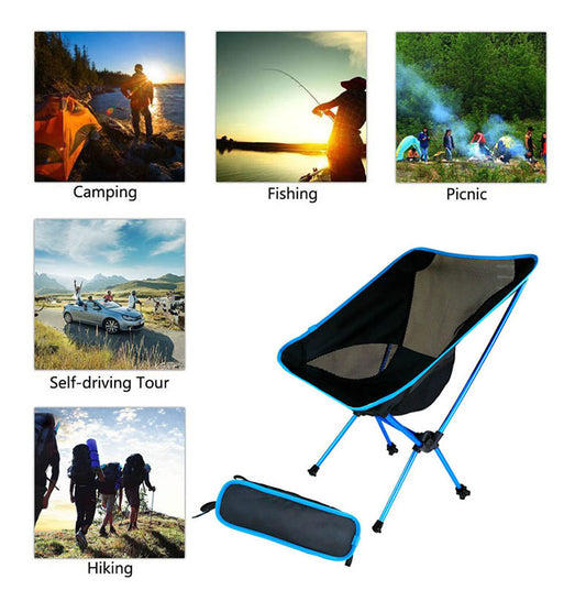 Foldable Camping Chair | Beach, Hiking, Fishing Travel Ultralight Folding Chair Superhard High Load Outdoor Camping Chair Portable Beach Hiking Picnic Seat Fishing Tools Chair | Ectron Online