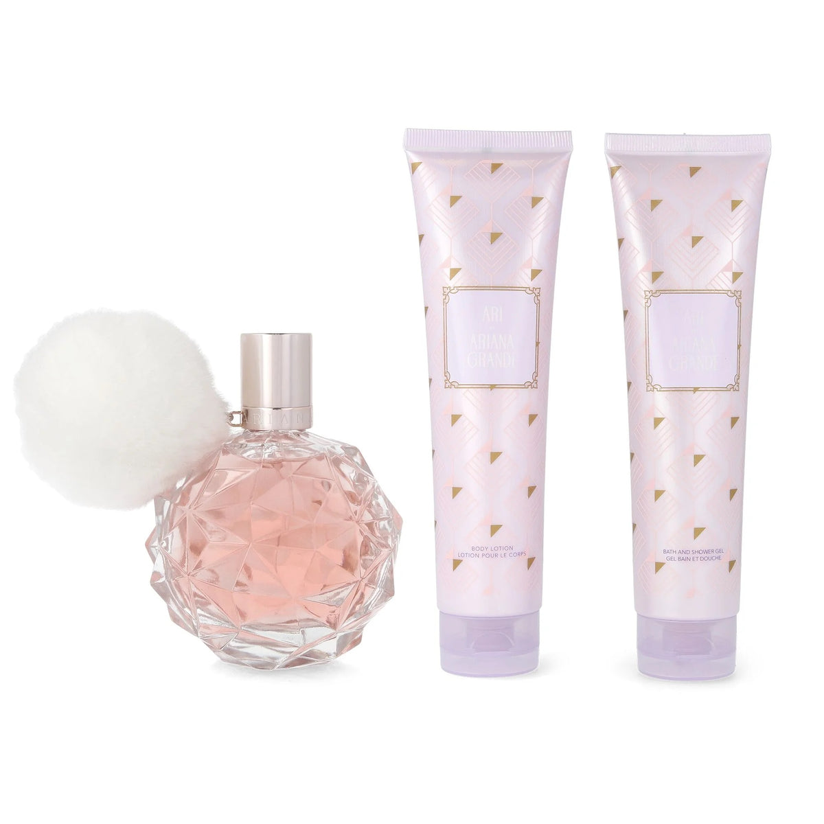 Ari by Ariana Grande, 3 Piece Gift Set for Women with 3.4 oz Bath and Shower Gel