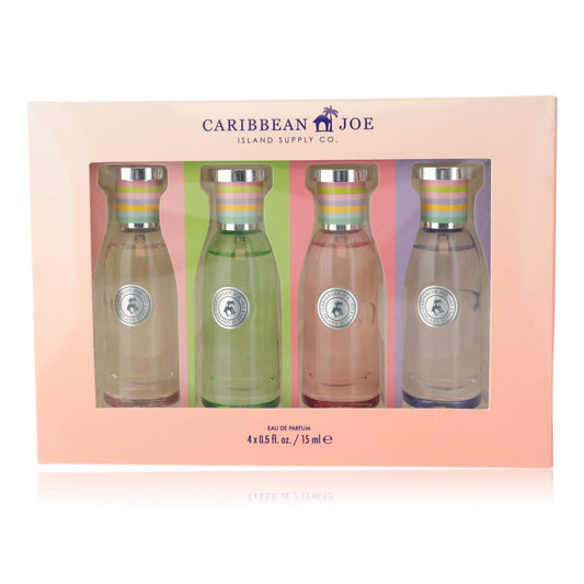 Caribbean Joe by Caribbean Joe, 4 Piece Gift Set for Women including Paradise Isle and Island Splash EDP Sprays.
