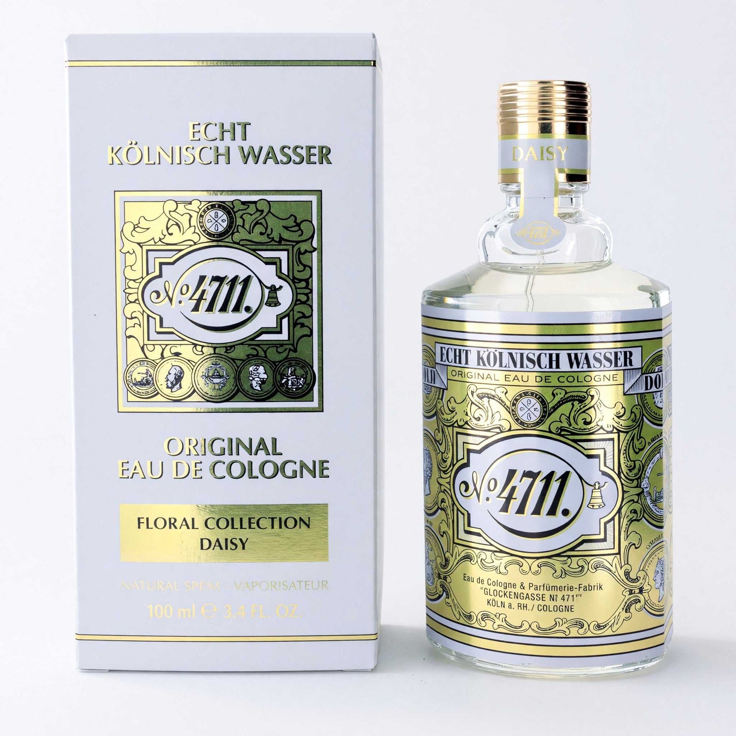 Floral daisy eau de cologne spray bottle with matching retail box