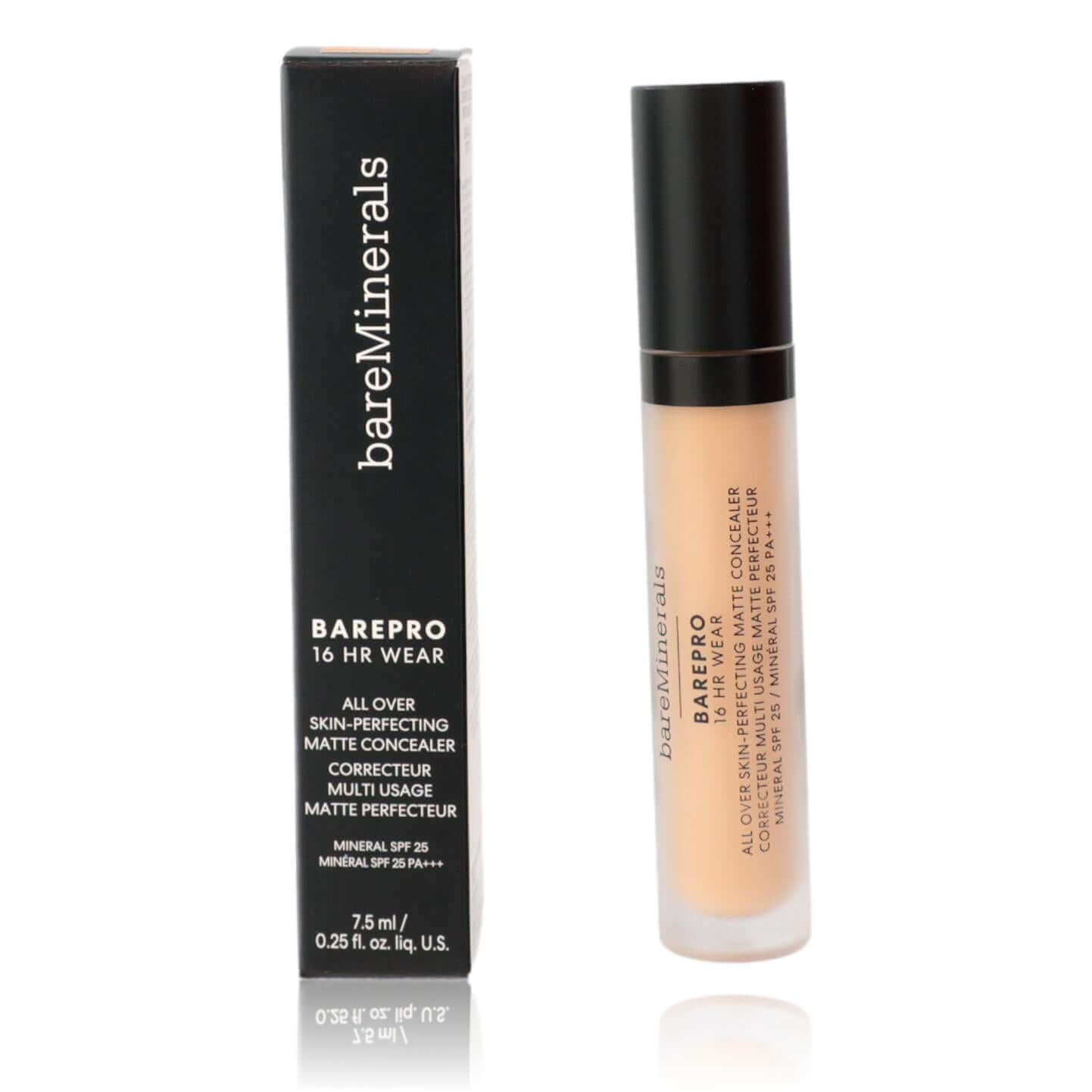 Bare Minerals BarePro 16 Hr Wear .25 Matte Concealer SPF 25 - Light 250 Neutral in a sleek packaging with a matte finish.